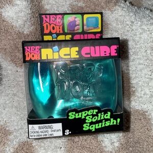 Nee Doh Nice Cube Teal Super Solid Squish 🩵